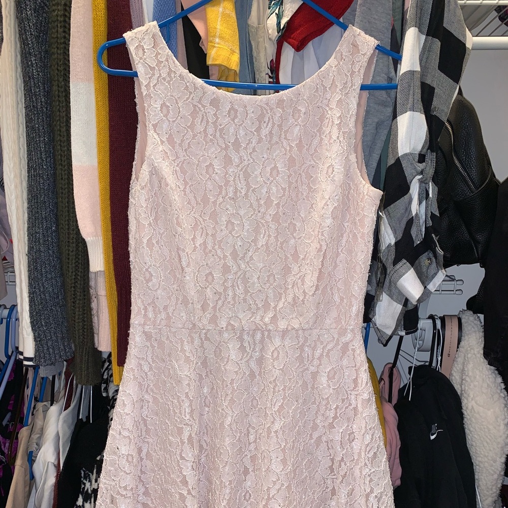 Sparkly Baby Pink Skater Dress